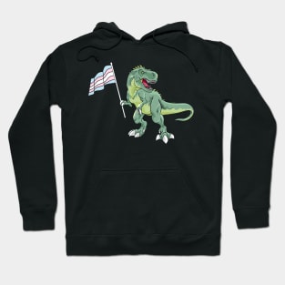 Funny Dinosaur Flag Transgender Pride LGBT Gift Hoodie